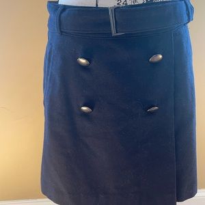 Banana Republic Navy Skirt with Silver Buttons